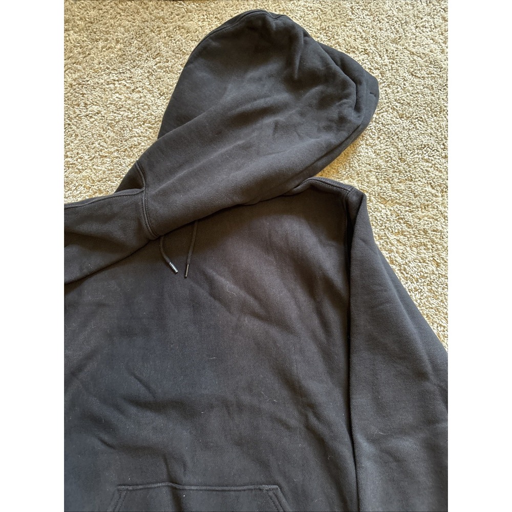 J Crew Sportswear Black Hoodie Men's Medium New With Tag Heavy Construction - Picture 4 of 7